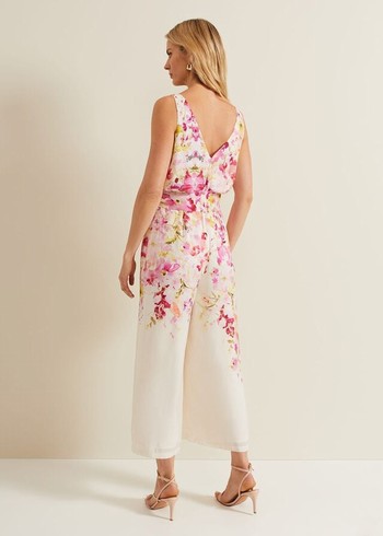 Phase Eight Ethel Floral Wide Leg Jumpsuit Multicolor USA | 4206157-SX